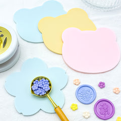2PCS Wax Seal Duck & Apple Silicone Pad