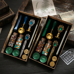 11 in 1 Gift Box Retro Wax Seal Stamp Set