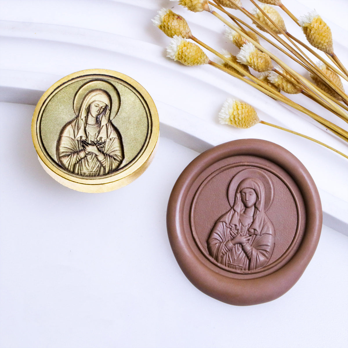 Round Vintage Artistic Pattern Wax Seal Stamp