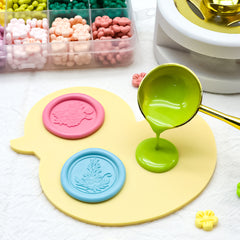 2PCS Wax Seal Duck & Apple Silicone Pad