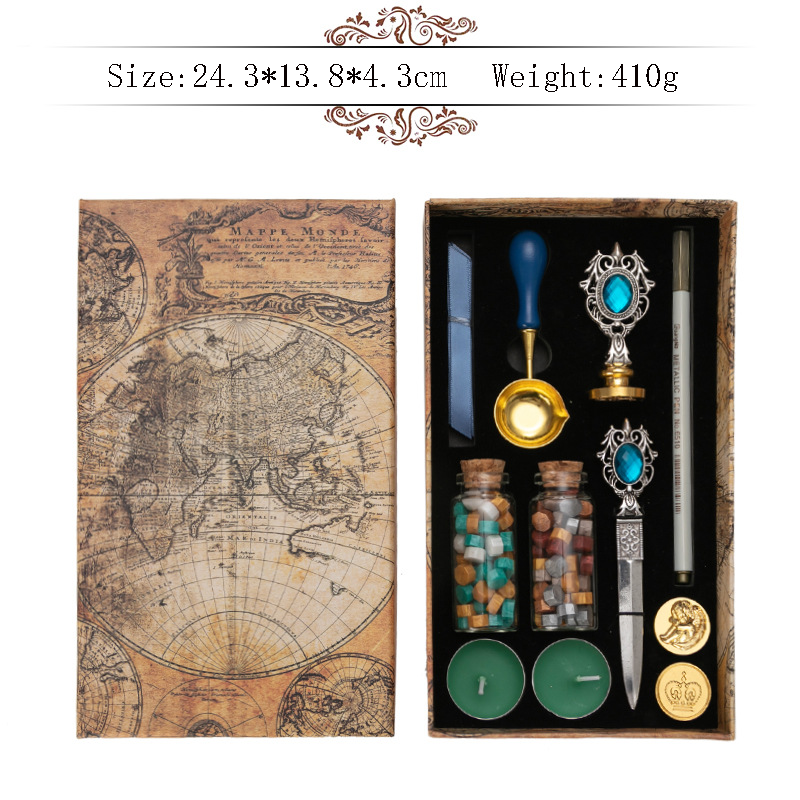 11 in 1 Gift Box Retro Wax Seal Stamp Set