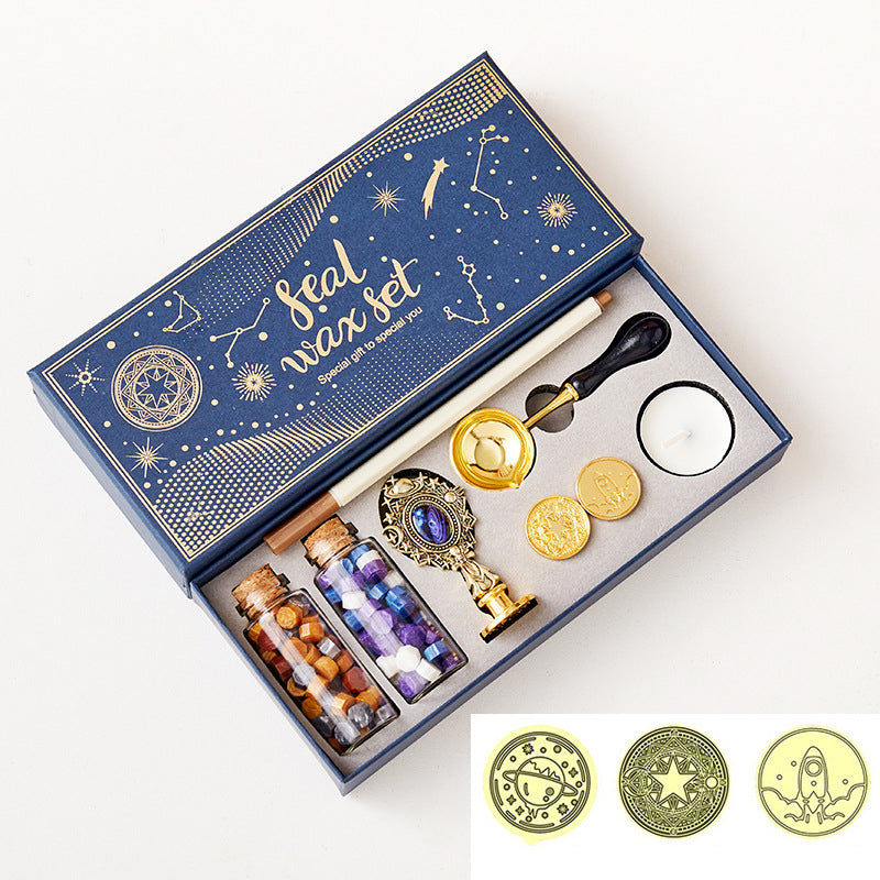 High Quality 7 in 1 Gift Box Mini Wax Seal Stamp Kit
